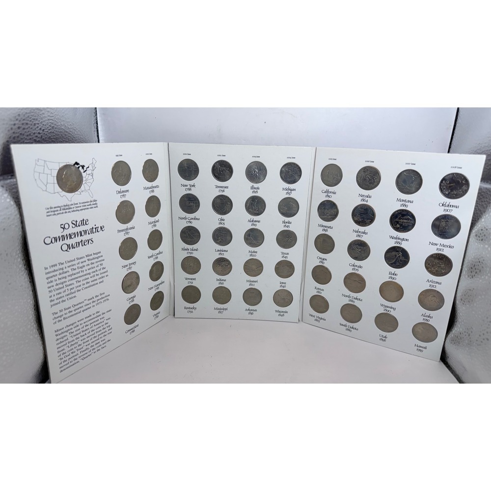 Panavu 50 State Commemorative Quarters 1999-2008 Collector Album Complete Set